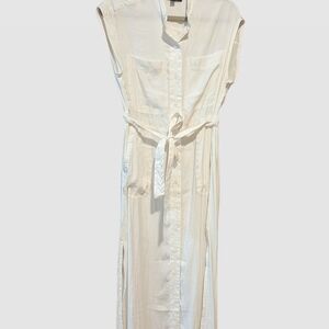 Banana Republic White Maxi Dress with Belt